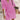 Boho-Chic V-Neck Mini Dress in pink, shown in XL size, featuring a summer style perfect for beach cover-ups, with a focus on the v-neck design and short sleeves.