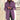 Purple women's wool blend mid-length winter coat in size 3XL, featuring long sleeves and a tailored fit, with a dress shirt style collar and shoulder design.