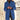 Bright blue women's wool blend mid-length winter coat in size 3XL, featuring a tailored fit with long sleeves, worn by a person also wearing sunglasses and a dress shirt.