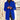 Bright blue women's wool blend mid-length winter coat in dark blue, featuring long sleeves, a structured shoulder, and a classic overcoat design suitable for cold weather fashion.