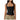 
A black, moisture-wicking yoga tank top in size 3XL designed for women's athletic wear, featuring a sleeveless design and fitted silhouette, perfect for active workouts.