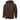 Brown hooded men's bomber jacket in size 4XL, featuring a zip-up closure, long sleeves, and multiple pockets, made with natural materials for insulation.