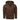 Brown hooded men's bomber jacket with insulated lining, featuring a zip-up front, long sleeves, and multiple pockets.