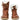Brown leather lace-up toddler boots with a faux fur trim, featuring a stylish and durable design.