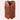 Brown leather vest for men with a tailored fit, featuring a button closure and designed as a stylish waistcoat, displayed against a neutral background.