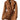 Brown quilted puffer jacket in caramel color, lightweight and insulated, designed for men in XXL size, featuring a stylish collar and button closure.