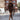 Brown Ribbed Long Sleeve Cut-Out Dress with Thigh-High Slit