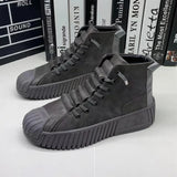 Brown suede high-top sneakers with a ribbed sole, designed for urban style, in gray color, size 44.