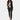 Brown women's suit featuring a deep V-neck blazer and fitted trousers, highlighting the shoulder, waist, and leg areas.