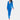 
A woman's blue pantsuit featuring a deep V-neck blazer with a tailored fit, long sleeves, and a structured collar, paired with fitted trousers suitable for formal occasions.