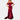 Burgundy satin off-shoulder evening gown featuring a floor-length mermaid silhouette with fitted waist and elegant sleeves, shown in size XL.