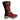 Burgundy women's combat boots with chunky soles and quilted panels, shown in a red color, size 41. The boots are ankle-high with a sturdy construction, ideal for a stylish and durable wear.