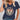Blue Butterfly Print V-Neck T-Shirt for women in size 3XL, featuring short sleeves and casual summer style.