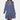 Women's blue chain-link print long sleeve blouse in size 3XL, featuring a geometric pattern and dress shirt style with a tailored fit.