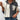 Gray and white color-block women's button-up hoodie with long sleeves, featuring a casual autumn fashion design in XL size.