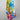 Colorful polka dot long sleeve maxi dress with a vibrant abstract print featuring multicolor patterns, including electric blue, designed for a stylish and trendy look.