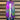 Colorful rainbow floral kimono cardigan in shades of purple and violet, displayed as a bohemian summer cover-up, featuring a flowing sleeve design.