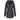 A black women's slim fit hooded puffer coat in size XXXL, designed with thermal insulation and water-resistant material, featuring a stylish collar and long sleeves.