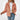 Cozy Women's Fleece Teddy Bear Jacket in Rosa color, size 4XL, featuring a sherpa lining, showing a woman smiling and showcasing the jacket's collar, sleeves, and waist detailing.