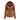 Cream women's fitted leather jacket in camel color, featuring zipper details and a classic collar. The jacket has long sleeves and is made from natural leather material, available in 4XL size.