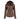 Cream women's fitted leather jacket with zipper details, shown in coffee color, featuring long sleeves, a structured collar, and crafted from natural leather material.