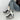 Denim and suede star design sneakers in Nero color, size 40, showcasing a trendy urban style with a grey tartan pattern, suitable for casual and sportswear, displayed on a human leg.
