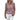 Dusty Pink Women's V-Neck Ribbed Knit Sweater with Collar