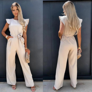 Elegant Avencea Jumpsuit with Ruffled Sleeves