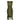 Elegant military green asymmetric ruffle hem cocktail dress with a sleek sheath silhouette, designed with a fitted waist and short sleeves, ideal for formal events.
