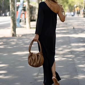 Elegant Black Maxi Dress - Casual Chic & Day-to-Night Versatility