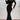 Elegant Black Mermaid Dress - Long Sleeve V-Neck Fishtail Gown