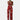 Elegant floral off-shoulder denim jumpsuit in red, featuring an off-the-shoulder design with short sleeves, cinched at the waist for a flattering fit, suitable for women's luxury wear in size 3XL.