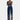Elegant blue floral off-shoulder denim jumpsuit in women's 3XL, showcasing fashionable design with an emphasis on shoulders, waist, and thighs.
