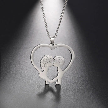 Elegant gold heart-shaped couple necklace with a delicate chain, perfect romantic anniversary gift.