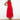 Elegant red long women's dress with a halter neck, sleeveless design, and flowy gown style in XL size.