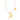 Elegant minimalist pearl choker necklace featuring a gold moon pendant, showcasing luxurious jewelry design.