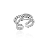 Elegant textured gold bead ring featuring a premium designer touch, shown in close-up detail.