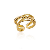 Elegant Textured Gold Bead Ring with intricate design, perfect for weddings or special occasions.