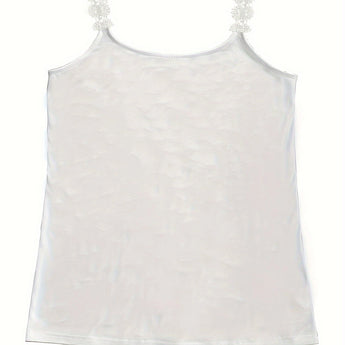 Elegant women's black ruffled sleeveless tank top showcasing a chic and formal design with intricate ruffle detailing along the neckline, styled in a fashion-forward manner.