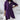 Elegant purple women's long hooded cardigan in 5XL size featuring an asymmetrical zipper design. The cardigan showcases a stylish and modern look with a comfortable fit, long sleeves, and a fashionable collar, perfect for adding a chic touch to any outfit.