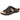 A pair of embroidered floral women's sandals in black, size 43, featuring a comfortable design suitable for summer slides.