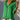 Emerald green silk blouse with long sleeves, shown in size XXXL, featuring luxurious satin fabric suitable for spring fashion.