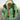 Men's green Aztec tribal print hoodie with long sleeves and a collar, shown in an outdoor setting against a clear sky, XL size.