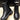 Fleece-lined black leather combat boots featuring a thermal interior and non-slip sole, designed for durability and comfort.