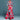 Floral maxi dress featuring a red poppy print, designed with a V-neck, belted waist, and high slit, modeled by a fashion model.