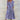 Boho chic floral midi dress with long sleeves, tie-waist, and vintage style in blue and purple hues, size 3XL.
