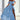 Elegant blue floral off-shoulder high-low dress in XL, featuring a flowing one-piece design with a fitted waist, perfect for a summer wedding.