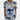 Floral print V-neck women's casual bohemian summer blouse in blue, size XL, featuring long sleeves and a flowy, relaxed fit.