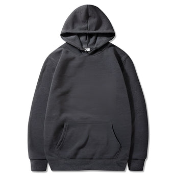 A dark gray heavyweight unisex hoodie in size 3XL, featuring a durable design for winter wear with a hood and long sleeves.