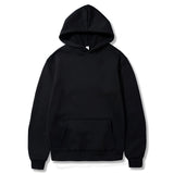 Unisex heavyweight hoodie in black, size 3XL, with a hood and long sleeves, ideal for winter wear.